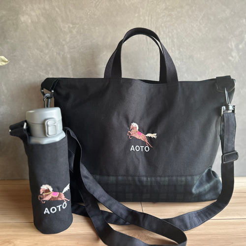 販売開始！入園入学 レッスンバッグ 刺繍 絵本入れ 図書バッグ サイズ