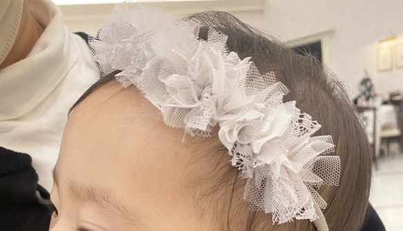 赤ちゃんから使える♡ふわふわベビーヘアバンド 7枚目の画像