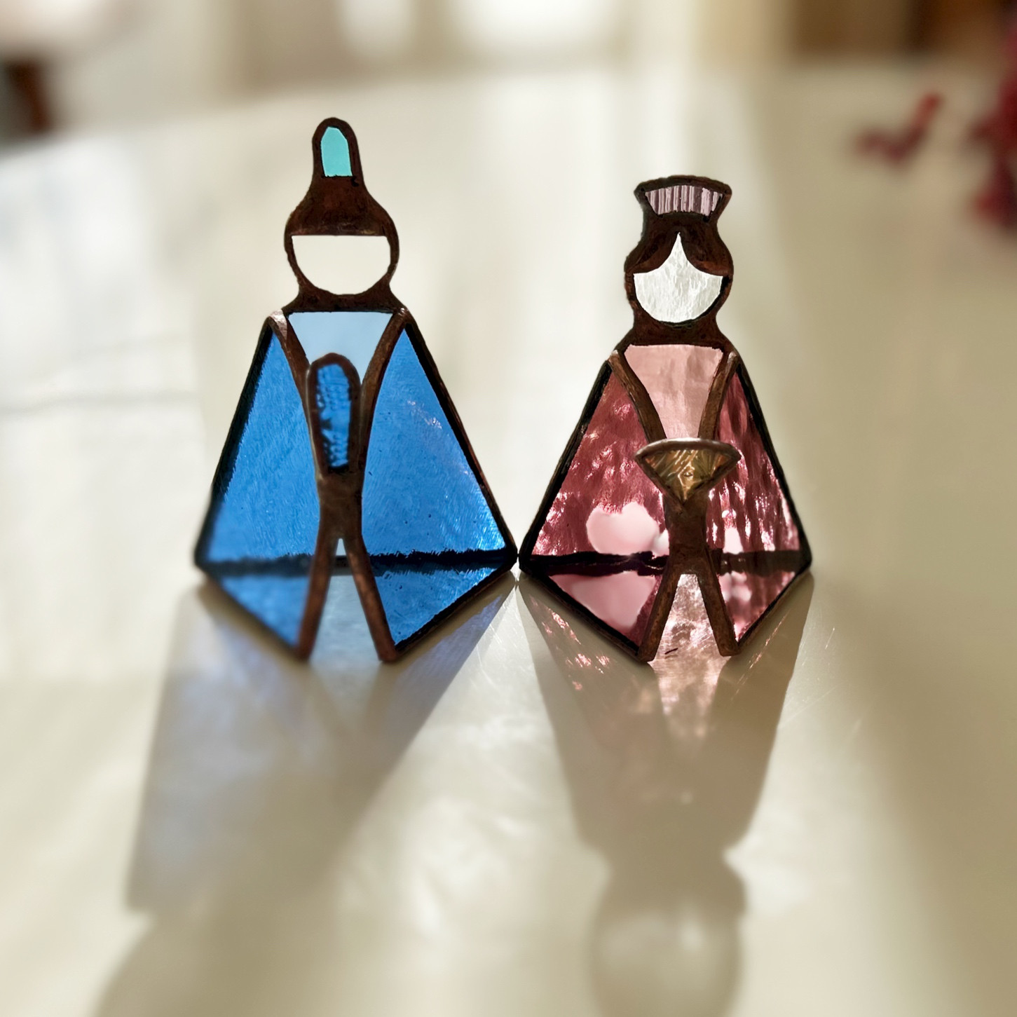 ガラスの雛人形(ピンク)