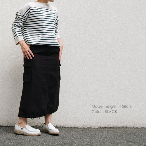 24SS新作】アーミーバックサテンカーゴスカート vent blanc 24SS新作】アーミーバックサテンカーゴスカート vent blanc