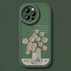 iPhoneケース　多機種対応　オリジナルスマホケース　上品　芸術　花　ストラップ　レザー 5枚目の画像