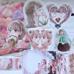 七色の海様 おすそ分け 平袋 中身50点 デザペ メモ シール