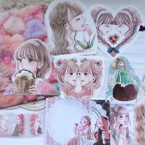 七色の海様 おすそ分け 平袋 中身50点 デザペ メモ シール