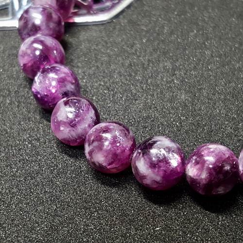 【希少石/最強品質】MIXレピドライトシリカ＊約11mm＊　天然石ブレスレット 希少石/最強品質】MIXレピドライトシリカ＊約11mm＊ 天然石