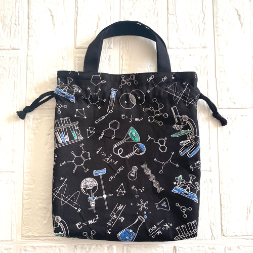 持ち手付き巾着袋 お道具袋 算数セット 給食袋 巾着 持ち手付き 入園