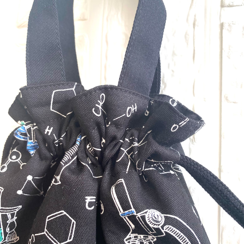 持ち手付き巾着袋 お道具袋 算数セット 給食袋 巾着 持ち手付き 入園