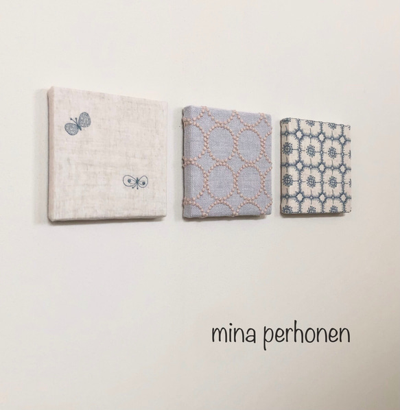 mina perhonen  ミナペルホネン  ファブリックパネル 3点セット ハンドメイド 2枚目の画像