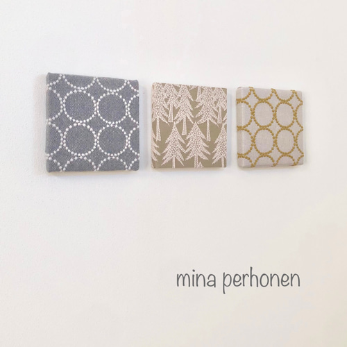 No.720.かず様.専用☆ミナペルホネン☆ファブリックパネル　３枚set mina perhonen ミナペルホネン ファブリックパネル 3点セット