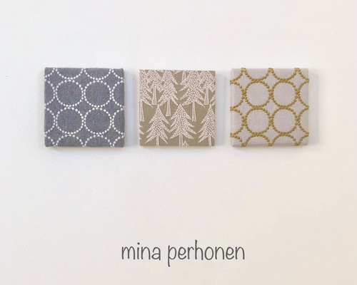 No.729.☆punchan様.専用☆ミナペルホネンファブリックパネル　6枚 mina perhonen ミナペルホネン ファブリックパネル 3点セット