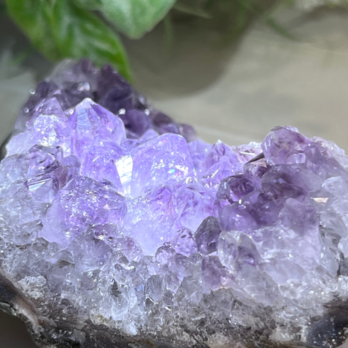 愛の守護石♡】虹入り アメジスト 紫水晶 クラスター 原石 ラフ