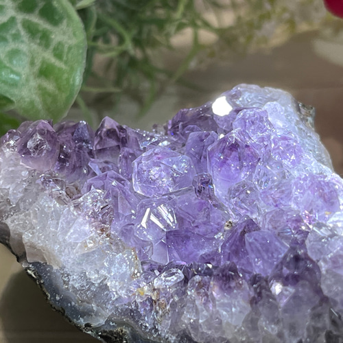 愛の守護石♡】虹入り アメジスト 紫水晶 クラスター 原石 ラフ