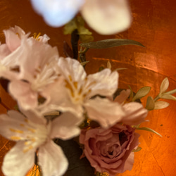 【すぐに飾れる】真鍮の器と桜 4枚目の画像