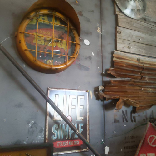 アメリカンな店 ウォールクロック 壁掛け時計 BBQ アメリカン雑貨