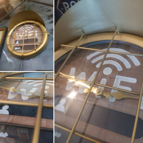 フリーWiFi プレート 民泊施設 壁掛け時計 wifi ウォールクロック フリーWiFi プレート 民泊施設 壁掛け時計 wifi ウォール