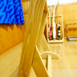 【m様専用】手作り木工　木製ギタースタンド （オーク） ３本掛け 9枚目の画像