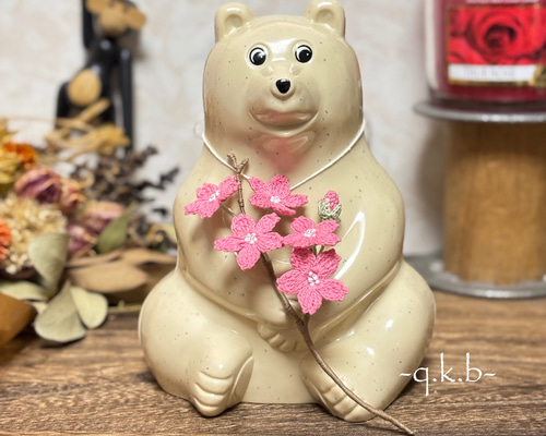 しろくま貯金箱用】一枝の桜 その他インテリア雑貨 q-k-b 通販