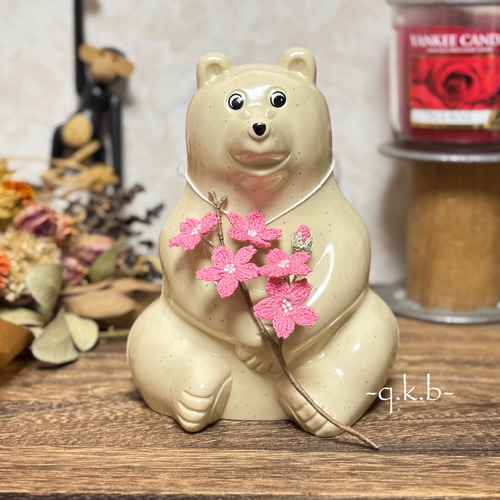 しろくま貯金箱用】一枝の桜 その他インテリア雑貨 q-k-b 通販