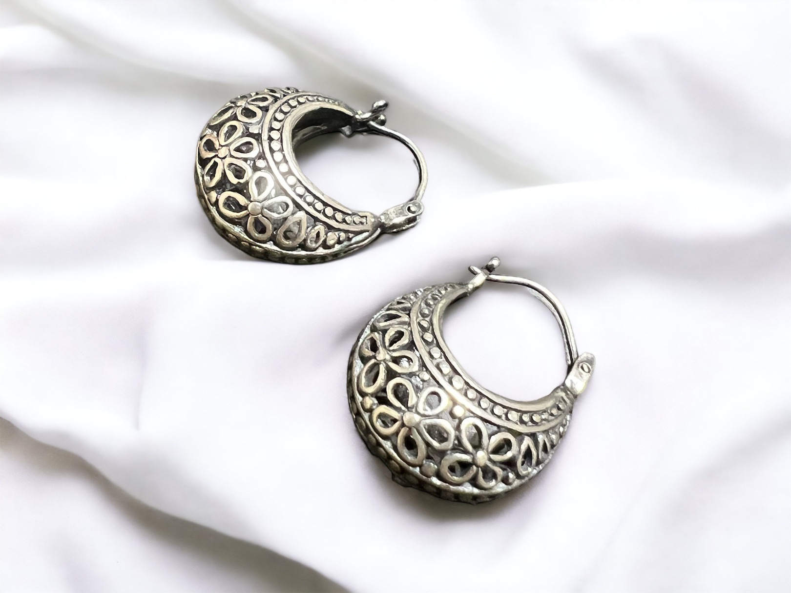 Pasar Bag Flowers　花柄 パサールバッグ　シルバー 925　自然　ナチュラル　フラワー　バリ