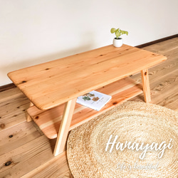 【無垢材 ローテーブル】天然木 木製 センターテーブル コーヒーテーブル カフェ 北欧 シンプル ナチュラル 1枚目の画像