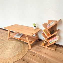 【無垢材 ローテーブル】天然木 木製 センターテーブル コーヒーテーブル カフェ 北欧 シンプル ナチュラル 6枚目の画像
