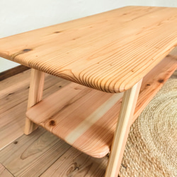 【無垢材 ローテーブル】天然木 木製 センターテーブル コーヒーテーブル カフェ 北欧 シンプル ナチュラル 3枚目の画像