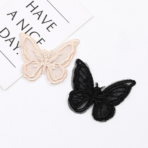 珍品 ベスト ワッペン 3点セット ポンチョ Q1038-2 30個 刺繍ワッペン 蝶型 4×4.5cm 3 x（10ヶ） ワッペン
