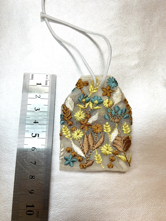 インド刺繍リボン⭐︎合格祈願⭐︎ お守り袋　マース袋　フラワーチュール　イエロー 人気・おすすめ｜安定人気・収納便利におすすめ 丁寧対応 配送追跡可 人気ランキング上位