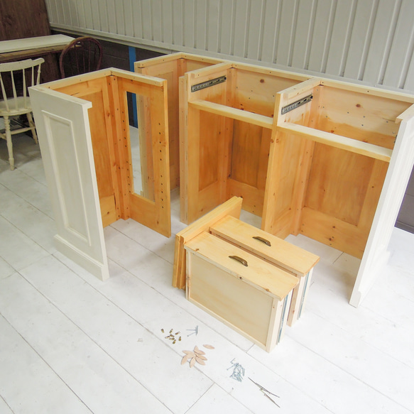 美容室 ネイルサロン L字カウンター レジ台 レセプションカウンター W1500ホワイト オーダーメイド家具店舗什器 