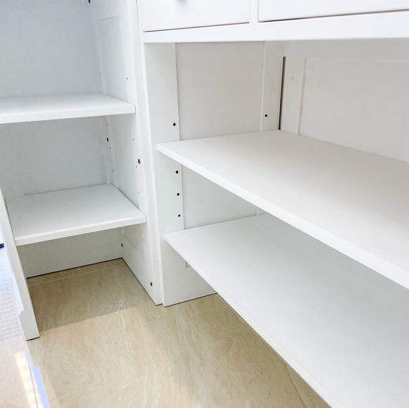 美容室 ネイルサロン L字カウンター レジ台 レセプションカウンター W1500ホワイト オーダーメイド家具店舗什器 