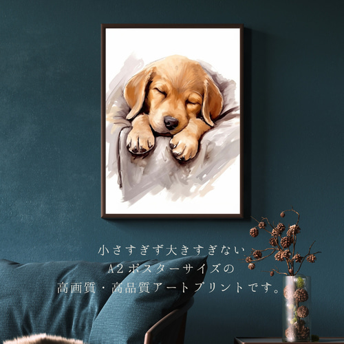 犬の絵油オリジナル ゴールデン レトリバー ペット ポートレート