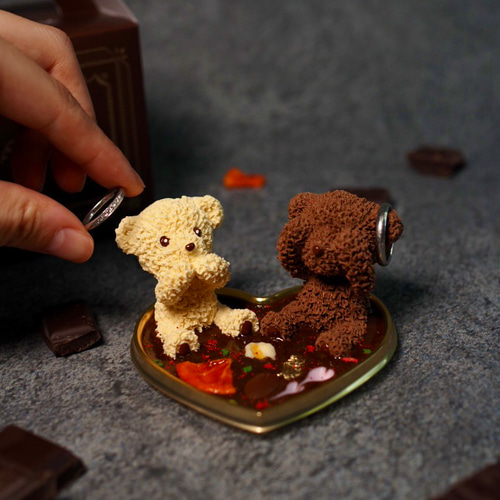 特集掲載】恋ベアのアクセサリートレイ バークチョコ その他インテリア