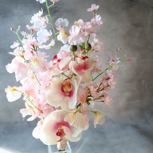sa ku ra さくら 桜のブーケ❀胡蝶蘭】 和装ブーケ ウェディングブーケ