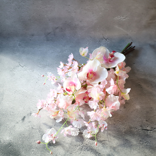 sa ku ra さくら 桜のブーケ❀胡蝶蘭】 和装ブーケ ウェディングブーケ