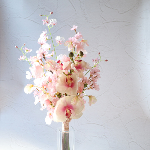 sa ku ra さくら 桜のブーケ❀胡蝶蘭】 和装ブーケ ウェディングブーケ