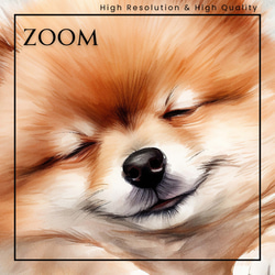 【夢心地 - ポメラニアン犬の子犬 No.1】風水画 アートポスター 犬の絵 犬の絵画 犬のイラスト 3枚目の画像