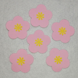梅の花 壁飾り　季節の飾り 壁面飾り　イベント #SHOPmako クラフトパンチ ピンク 3枚目の画像