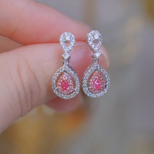 なしなし ピンクダイヤモンド ピアス 片耳用 ピンクダイヤモンド ピアス なしなし ピンクダイヤモンド ピアス 片耳