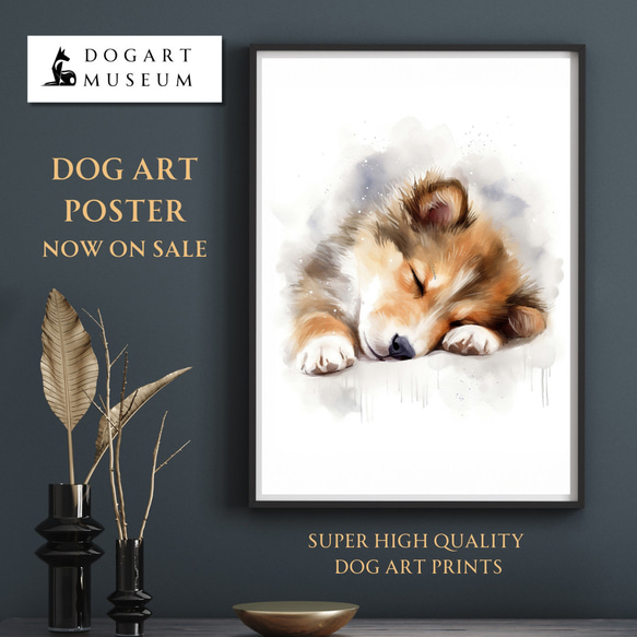 【犬まみれ横ver】 F3 原画　一点物　犬　イラスト　アート 愛犬アート F15号 EIJI TAMURA DOG ART【フルオーダーメイド絵画