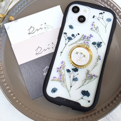 iPhoneケース　スマホケース　押し花携帯カバー 3枚目の画像