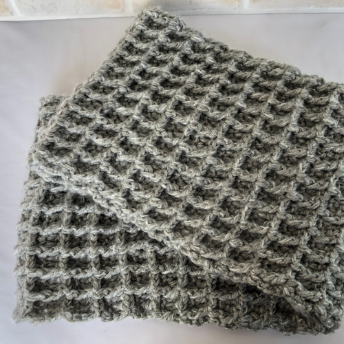 スヌード （モヘア2本どりグレー）ネックウォーマー マフラー S47