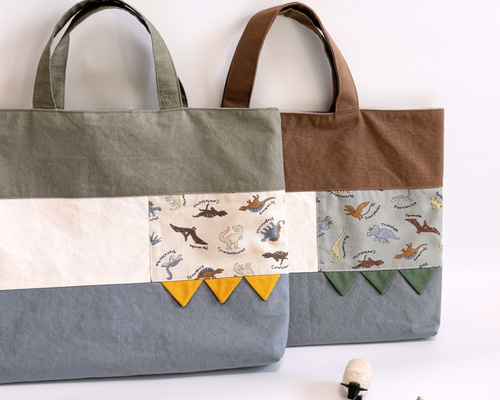 入園入学/恐竜レッスンバッグ/男の子バッグ/入園入学2025/サイズ