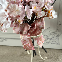 “桜のインテリアブーケ”  花材は全てアーティフィシャルフラワー(造花) 水やりなどお手入れ要らず、フラワーギフトにも 3枚目の画像