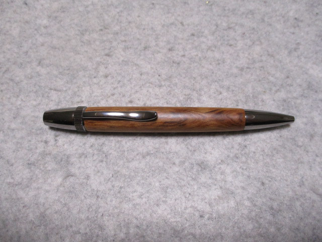 屋久杉　油木　光明　蜜蠟ワックス仕上げ　回転式ロングパトリオットボールペン