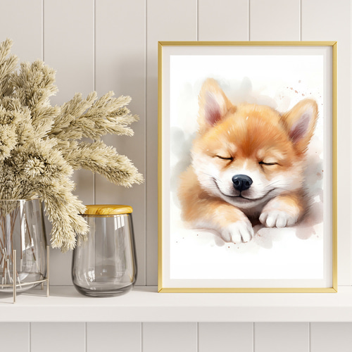 子犬　ポスター A4ポスター 犬 | iichi 日々の暮らしを心地よくするハンドメイド
