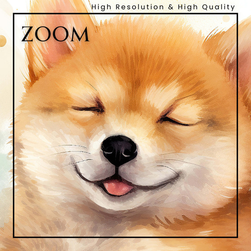 夢心地 - 柴犬の子犬 No.3】ジークレー版画＊名入れOK！風水画 アート