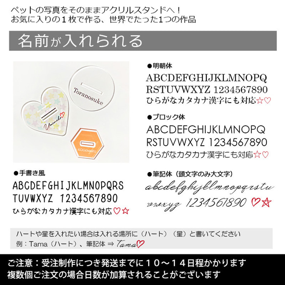 送料無料｜アクリルスタンド-サイズや台座が選べる！ペットの写真で作る オーダーメイド オリジナル アクスタ 猫 犬 6枚目の画像