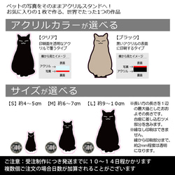 送料無料｜オーダーメイド-ペットの写真でアクリルスタンド 猫 犬：フォト 3枚目の画像