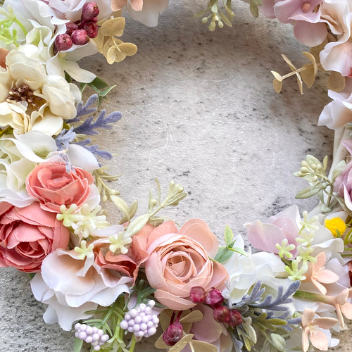 ニュアンスカラー♡アーティフィシャルリース　ハンドメイド　ラベンダー ニュアンスカラー♡アーティフィシャルリースハンドメイドラベンダー