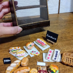 ユキオ様オーダー☆小さなおままごとセット＊サンドイッチ屋さんのショーケース 5枚目の画像