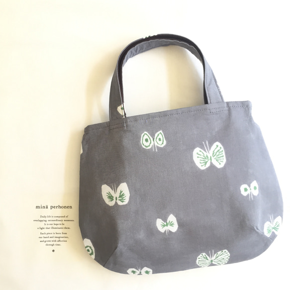 ⚮̈ ʾʾぷっくりまあるいタックバッグ 手提げ ⚮̈ minä perhonen⚮̈